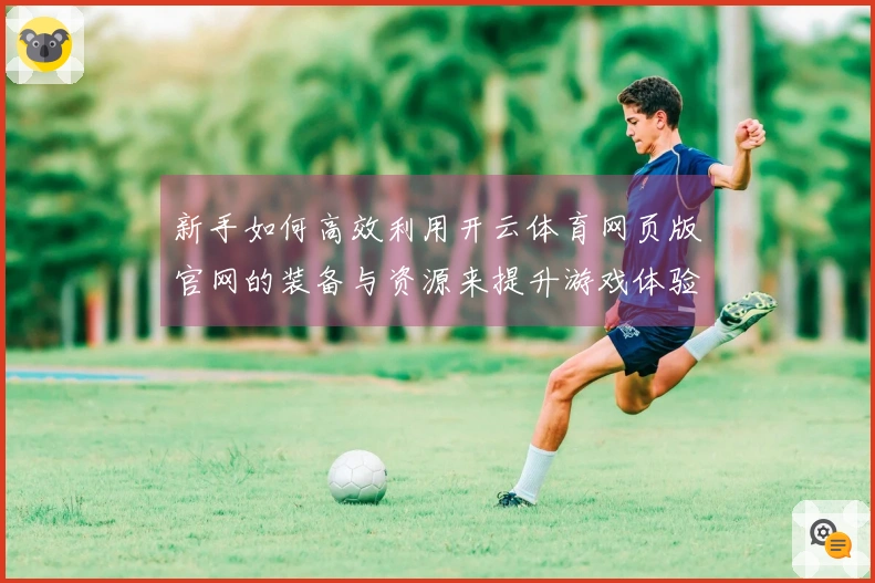 新手如何高效利用开云体育网页版官网的装备与资源来提升游戏体验